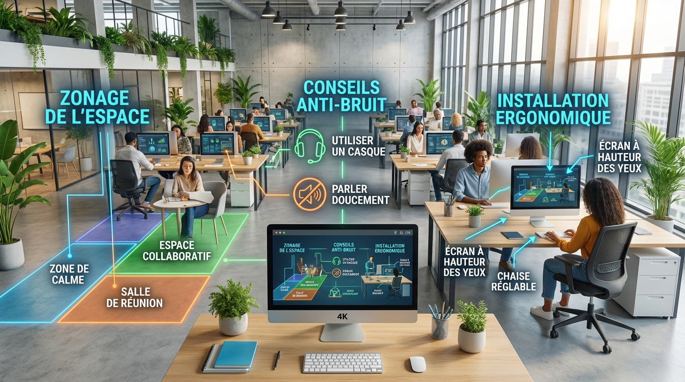 découvrez des conseils et bonnes pratiques pour améliorer la productivité en open space, optimiser votre organisation et créer un environnement de travail plus efficace et agréable.