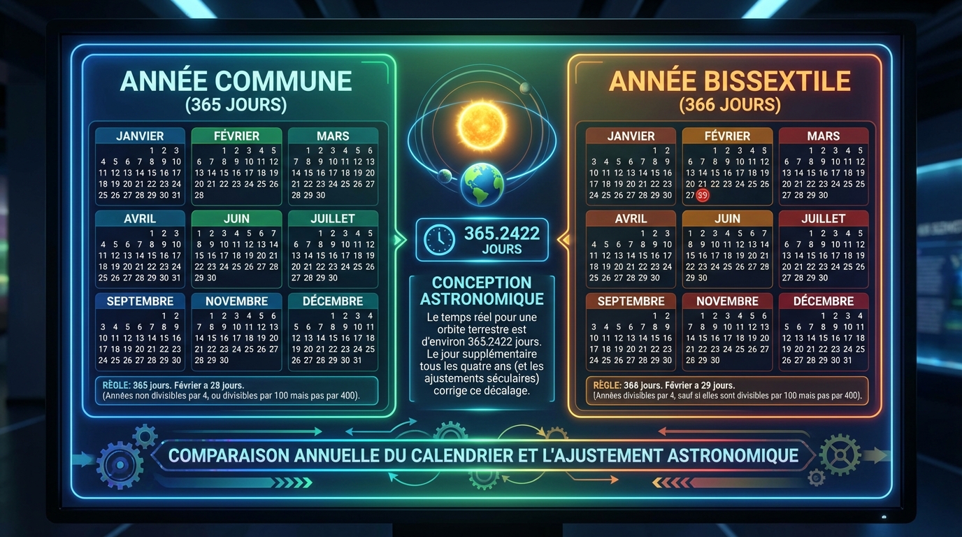 découvrez combien de jours compte une année, les différences entre année commune et année bissextile, et tout ce que vous devez savoir sur le calendrier.