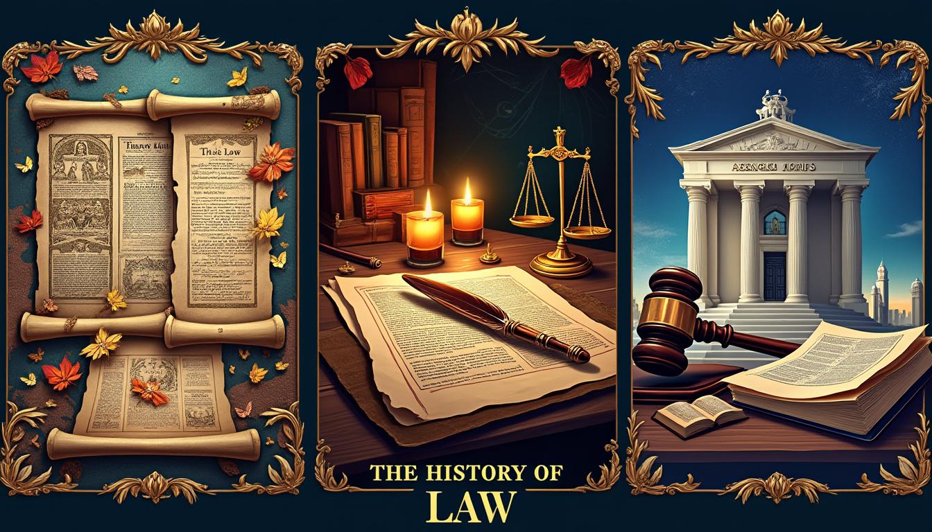 découvrez l'histoire du droit, explorez son évolution à travers les siècles et comprenez son impact sur les systèmes juridiques actuels.